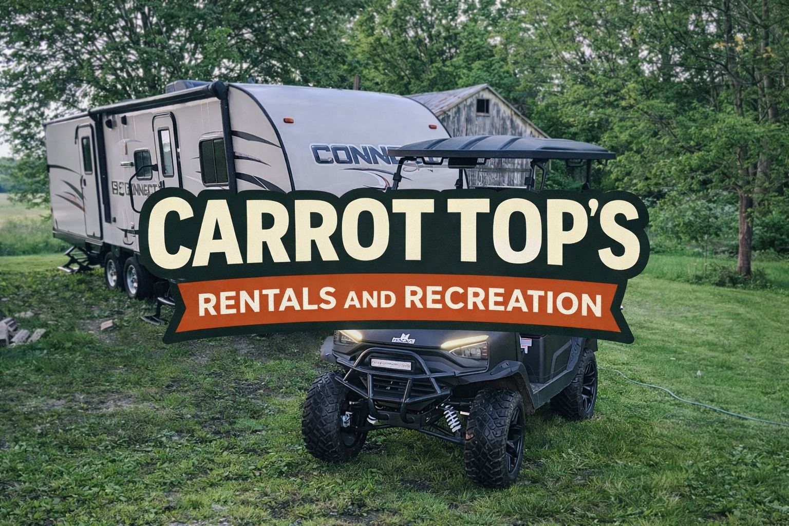 Carrot Top's camper and golf cart ready for delivery